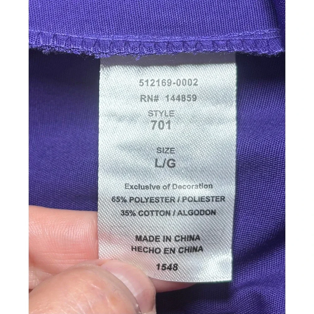 Adar Unisex Scrub Pants NWOT L Purple Drawstring Medical